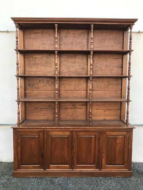 Grande Libreria a giorno in Teak A 4 porte