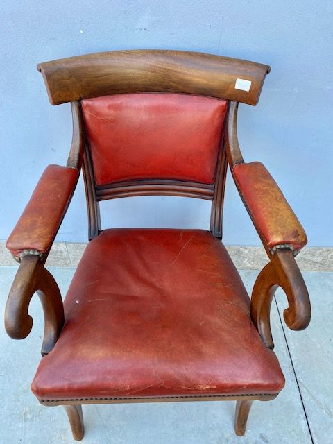 Poltrona da Scrittoio in Mogano - Restaurata (in corso d'opera)_car 3163 - Foto 3