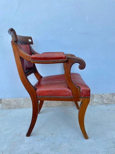 Poltrona da Scrittoio in Mogano - Restaurata (in corso d'opera)_car 3163 - Foto 4