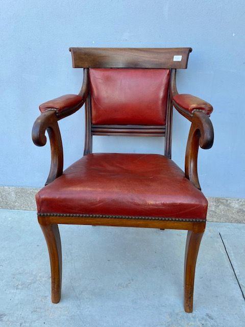 Poltrona da Scrittoio in Mogano - Restaurata (in corso d'opera)_car 3163 - Foto 6