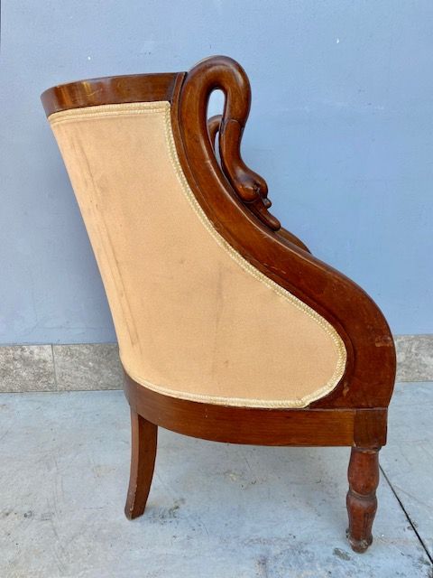 Poltrona Impero in Mogano Francese - Restaurata (in corso d'opera)_car 3223 - Foto 5