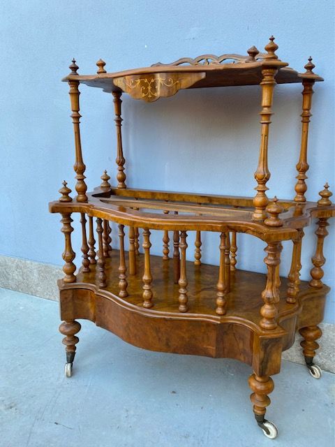 Etagere/English walnut magazine rack - Restored (in progress)_car 3259 - Foto 2