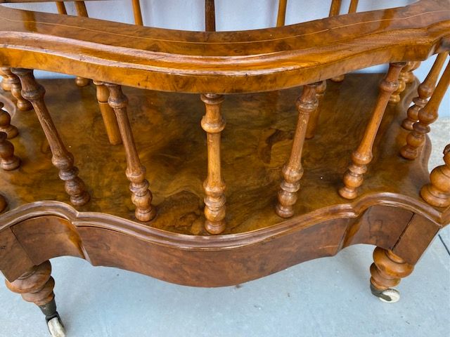 Etagere/English walnut magazine rack - Restored (in progress)_car 3259 - Foto 4