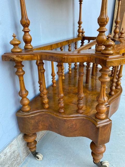 Etagere/English walnut magazine rack - Restored (in progress)_car 3259 - Foto 7