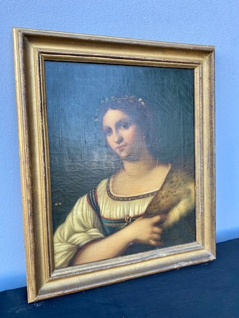 Dipinto ad Olio su Tela raffigurante Fanciulla - Conservato_car 3188 - Foto 2