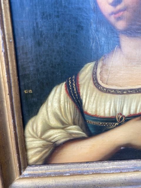 Dipinto ad Olio su Tela raffigurante Fanciulla - Conservato_car 3188 - Foto 3