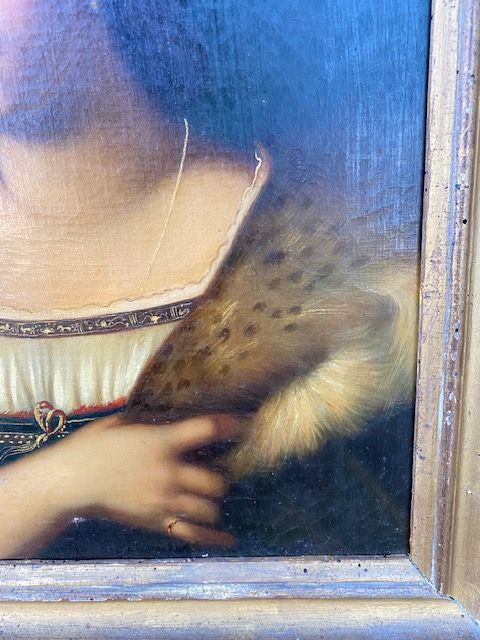 Dipinto ad Olio su Tela raffigurante Fanciulla - Conservato_car 3188 - Foto 5