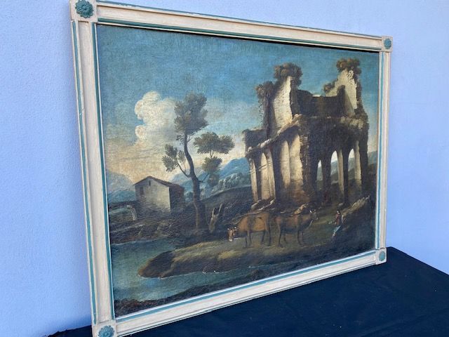 Dipinto raffigurante Paesaggio Attribuito ad Antonio Travi - Conservato_car 3209 - Foto 2