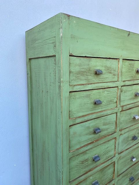 Sage Green Lacquered Drawer Cabinet - Restored (in progress)_car 3186 - Foto 4
