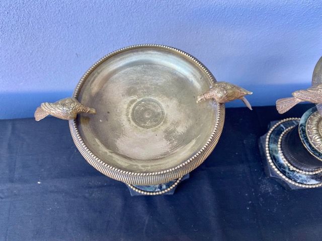 Pair of Empire Bronze Risers with Marble Base_Conservate_car 3179 - Foto 2