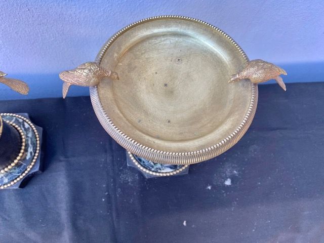 Pair of Empire Bronze Risers with Marble Base_Conservate_car 3179 - Foto 3