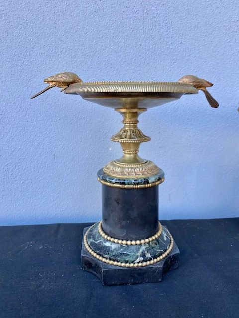 Pair of Empire Bronze Risers with Marble Base_Conservate_car 3179 - Foto 4