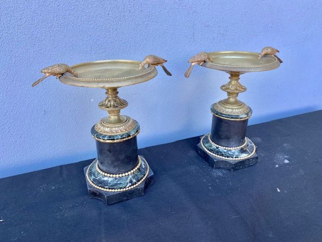 Pair of Empire Bronze Risers with Marble Base_Conservate_car 3179 - Foto 6