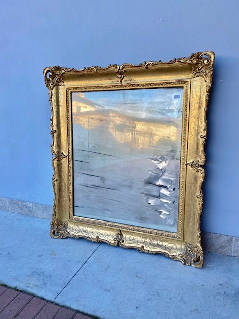 Charles X Mirror in Gilded Wood - Restored (in progress)_car 3176 - Foto 1