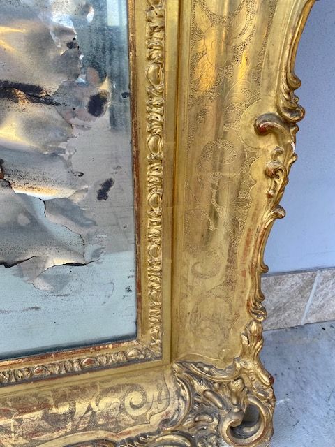 Charles X Mirror in Gilded Wood - Restored (in progress)_car 3176 - Foto 4