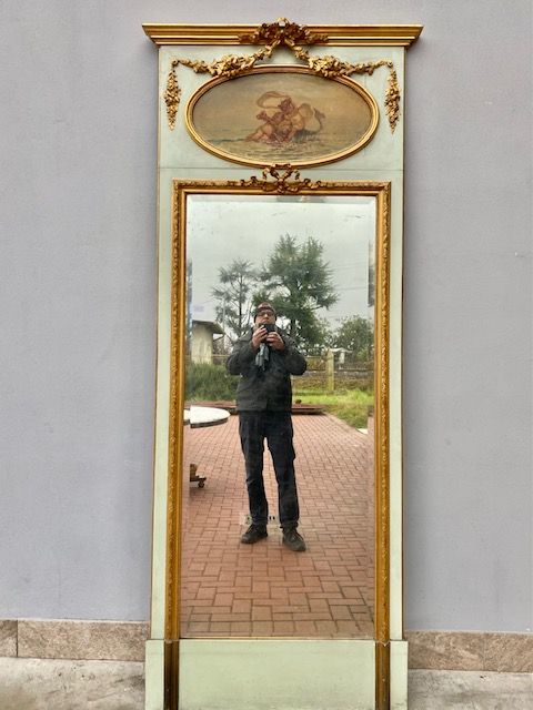 Specchiera Fondosala Laccata e Dorata - Restaurata (in corso d'opera)_car 3170 - Foto 1