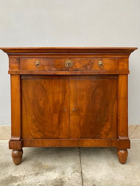 Credenza Impero in Noce e Piuma di Noce - Restaurata (in corso d'opera)_car 3187 - Foto 2