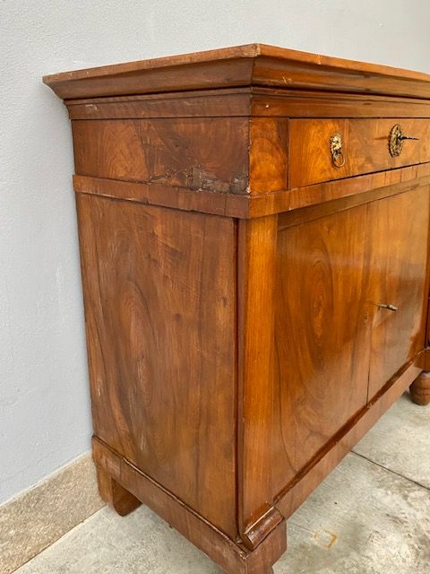 Credenza Impero in Noce e Piuma di Noce - Restaurata (in corso d'opera)_car 3187 - Foto 3