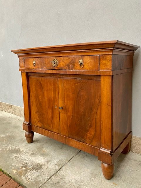 Credenza Impero in Noce e Piuma di Noce - Restaurata (in corso d'opera)_car 3187 - Foto 4