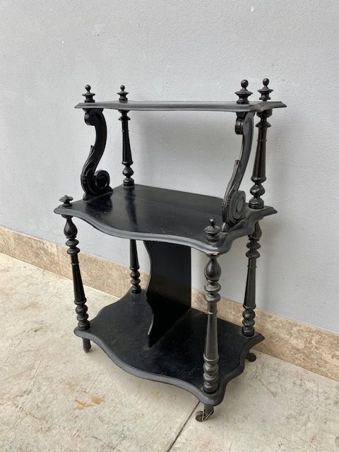 Piccola Etagere Laccata Nera - Restaurata (in corso d'opera)_car 3308 - Foto 4