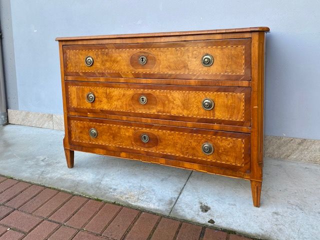 Antico Cassettone Luigi XVI in Noce - Restaurato (in corso d'opera)_car 3321 - Foto 2