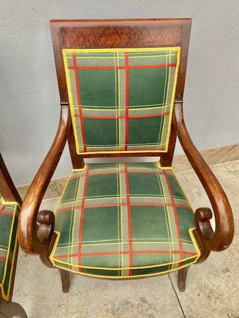 Coppia di Poltrone Carlo X in Mogano - Restaurata (in corso d'opera)_car 3326 - Foto 2