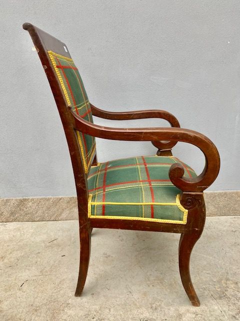 Coppia di Poltrone Carlo X in Mogano - Restaurata (in corso d'opera)_car 3326 - Foto 3