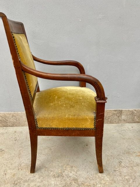 Coppia di Poltrone Carlo X in Mogano - Restaurata (in corso d'opera)_car 3327 - Foto 4