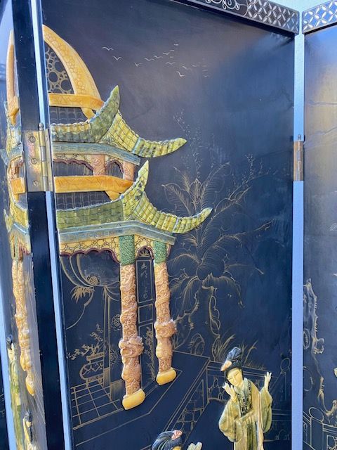 Paravento di Gusto Orientale con Figure - Conservato_car 3349 - Foto 5