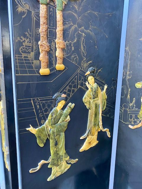 Paravento di Gusto Orientale con Figure - Conservato_car 3349 - Foto 6