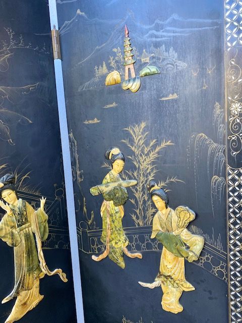 Paravento di Gusto Orientale con Figure - Conservato_car 3349 - Foto 7