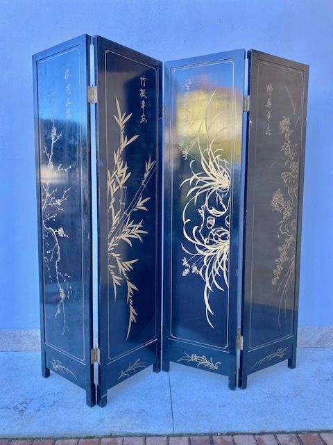 Paravento di Gusto Orientale con Figure - Conservato_car 3349 - Foto 8