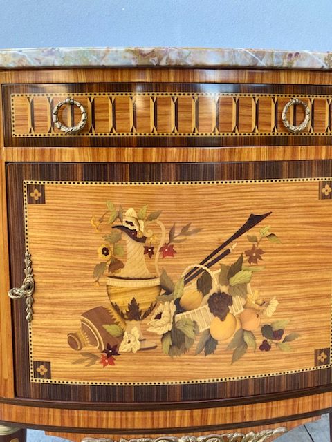 Mezzaluna in Stile Luigi XVI Intarsiata - Conservata_car 3351 - Foto 5