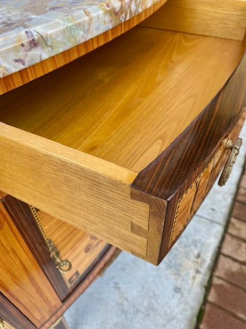 Mezzaluna in Stile Luigi XVI Intarsiata - Conservata_car 3351 - Foto 6