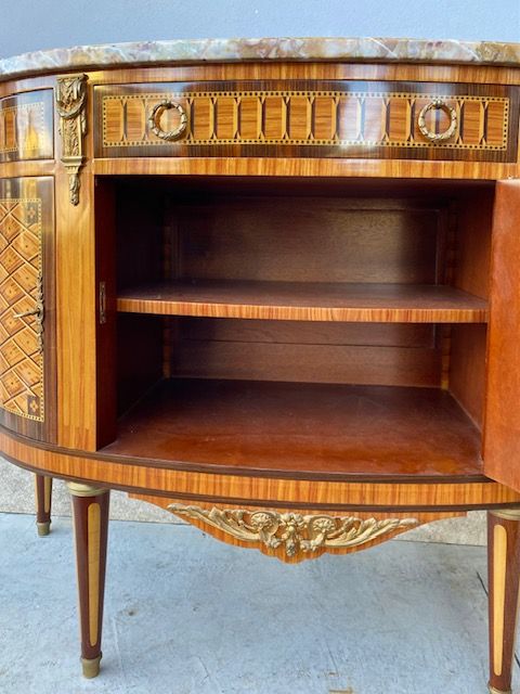 Mezzaluna in Stile Luigi XVI Intarsiata - Conservata_car 3351 - Foto 7