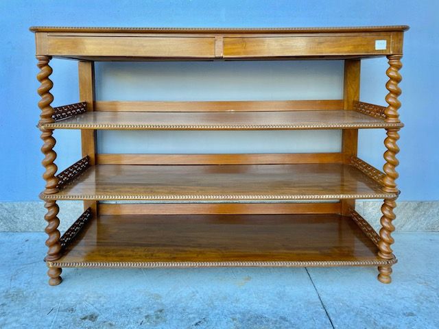 Elegante Etagere in Mogano Biondo - Restaurata (in corso d'opera)_car 3355 - Foto 2