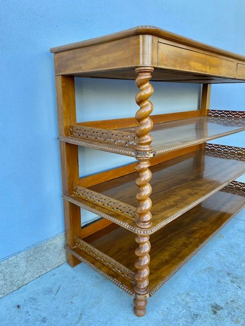 Elegante Etagere in Mogano Biondo - Restaurata (in corso d'opera)_car 3355 - Foto 4