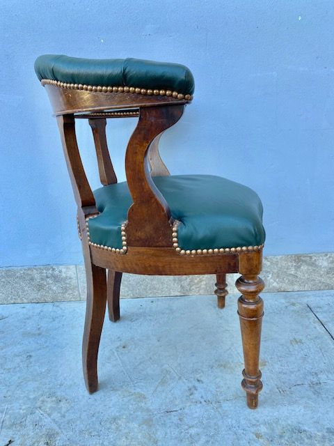 Poltrona Carlo X da Scrittoio in Noce - Conservata_car 3361 - Foto 4