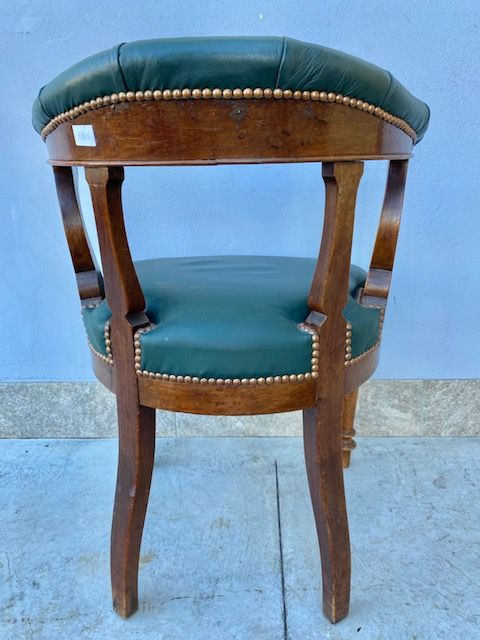 Poltrona Carlo X da Scrittoio in Noce - Conservata_car 3361 - Foto 5