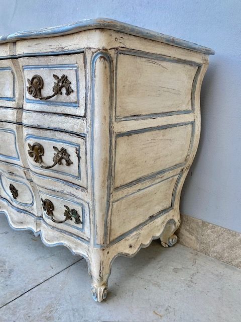 Cassettone Mosso Laccato Bianco Panna - Restaurato (in corso d'opera)_car 3363 - Foto 3