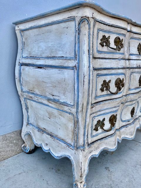 Cassettone Mosso Laccato Bianco Panna - Restaurato (in corso d'opera)_car 3363 - Foto 5