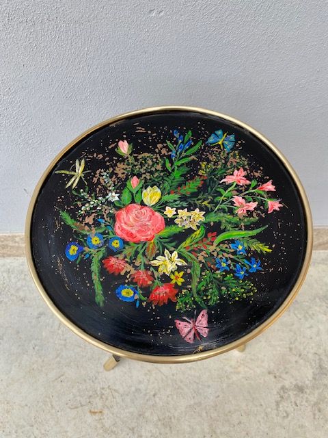 Piccolo Tavolino a Cestello Ebanizzato - Restaurato_car 001bis - Foto 1