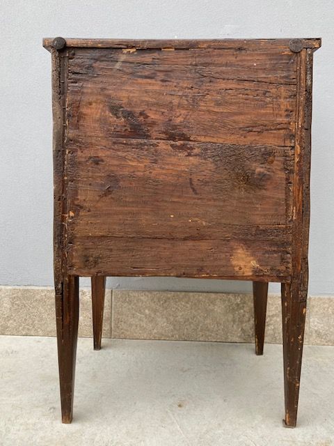 Comodino Luigi XVI Lastronato in Noce - Restaurato (in corso d'opera)_car 3370 - Foto 10