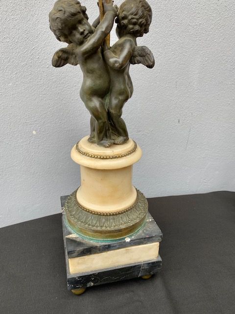 Coppia di Candelabri in Bronzo Dorato - Restaurato (in corso d'opera) _car 3371 - Foto 3